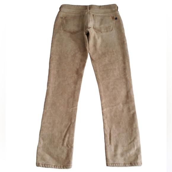 Pilcro Anthropologie 25R Slim Boyfriend Tan Floral Stencil Jeans - Picture 5 of 17